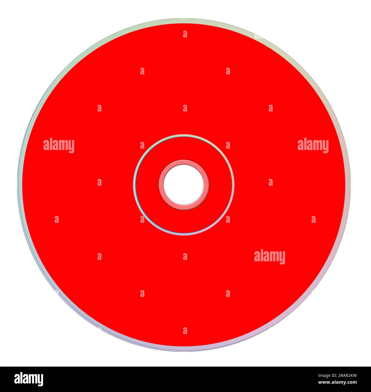 CD or DVD blank template red for presentation layouts and design. 3D