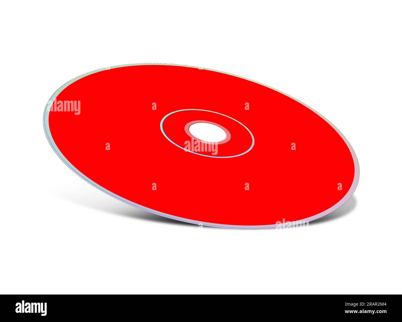 CD or DVD blank template red for presentation layouts and design. 3D
