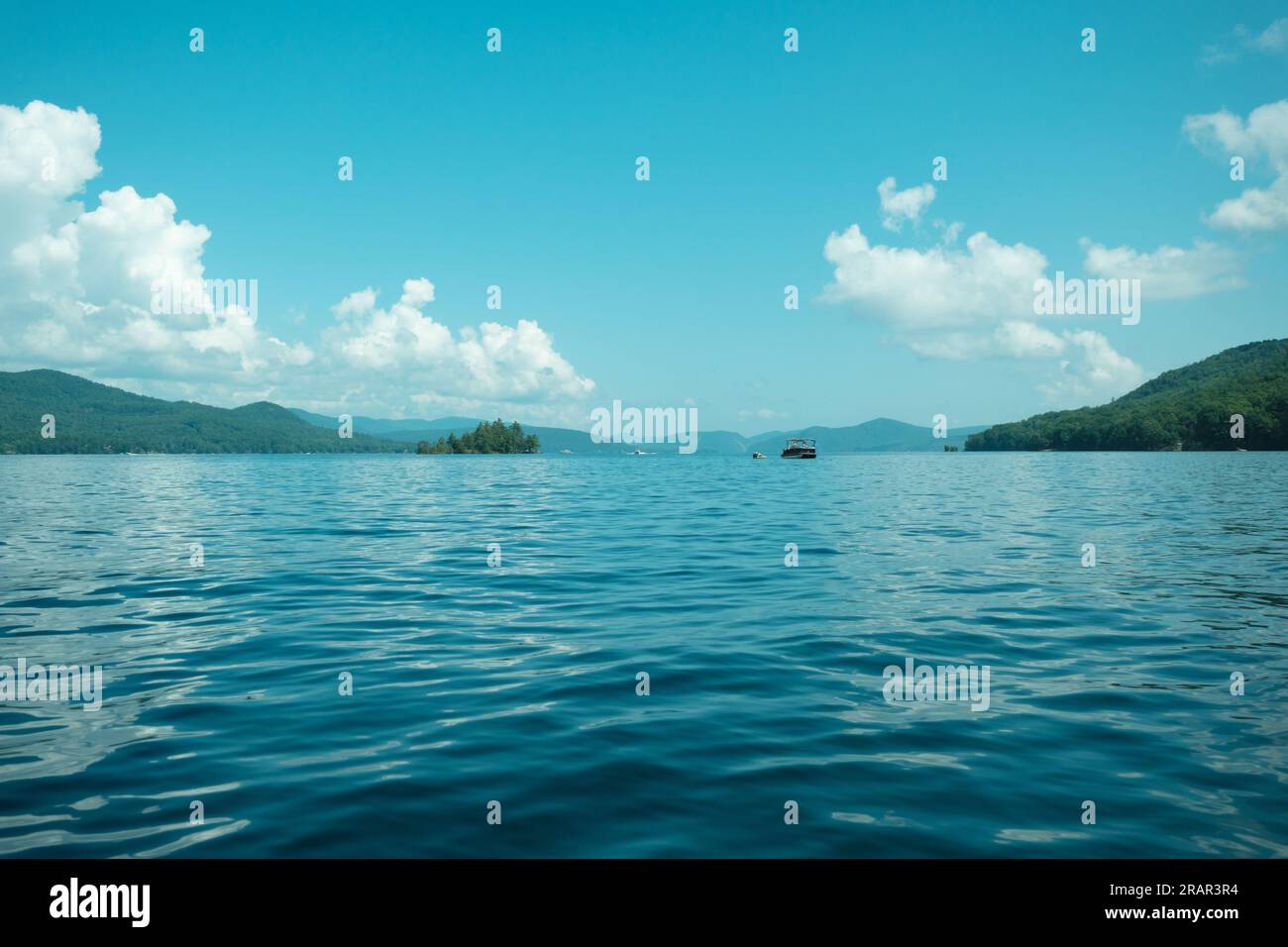 Lake on a beautiful summer day, Silver Bay, New York Stock Photo