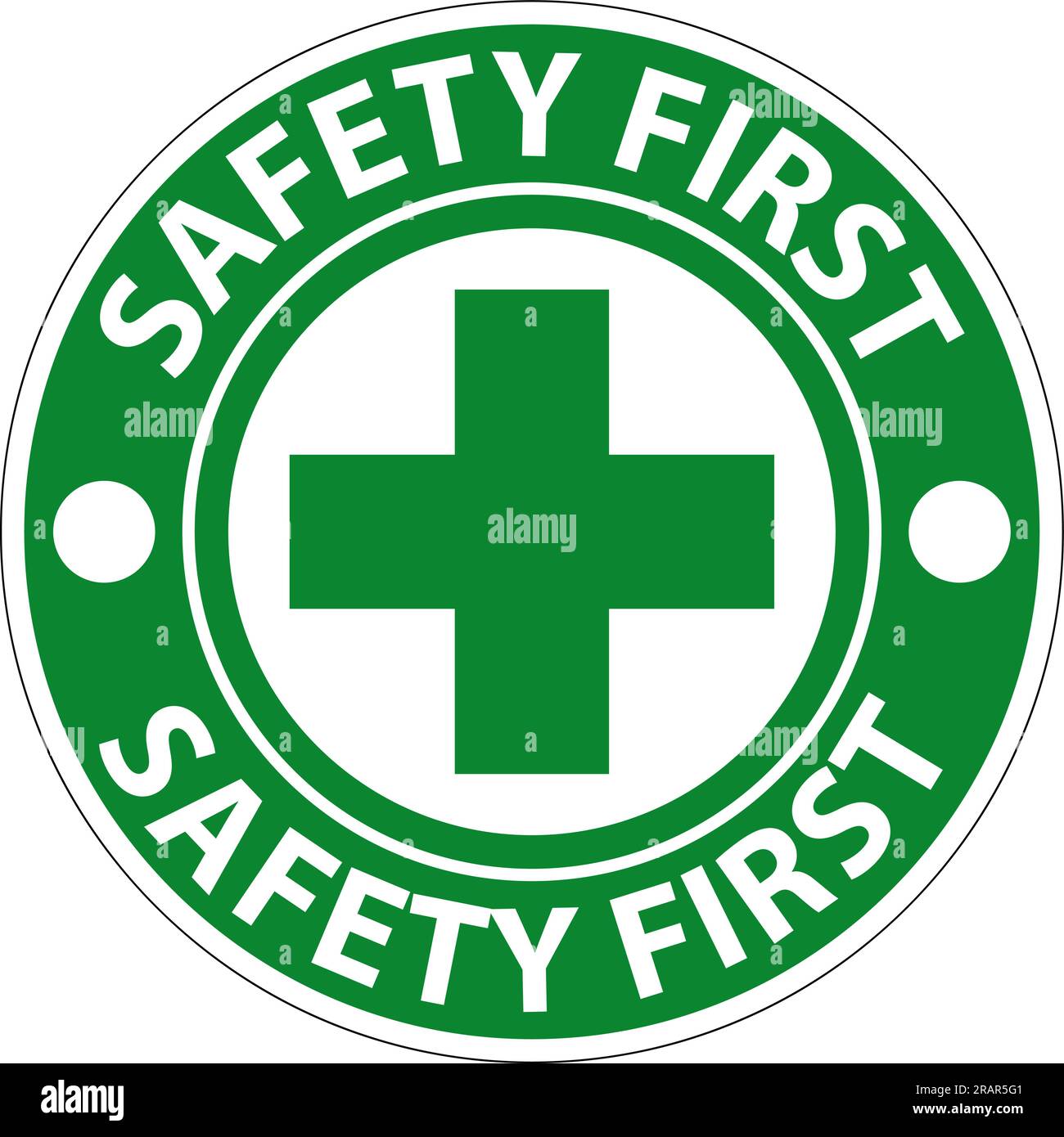Notice Safety First Sign On White Background Stock Vector Image & Art