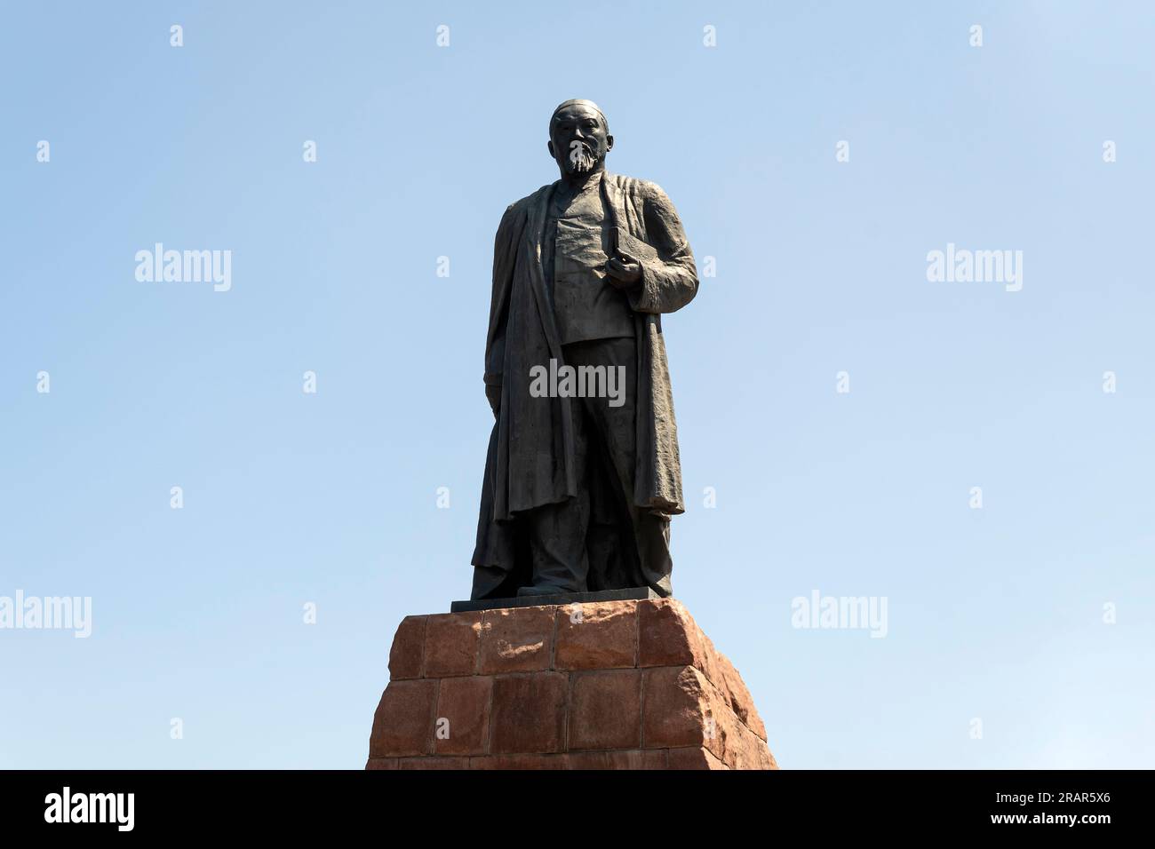 , Almaty, Kazakhstan. May 26, 2023: Monument of Abay Qunanbayuli - was a great Kazakh poet, composer and philosopher. Monument established in 1960 fro Stock Photo