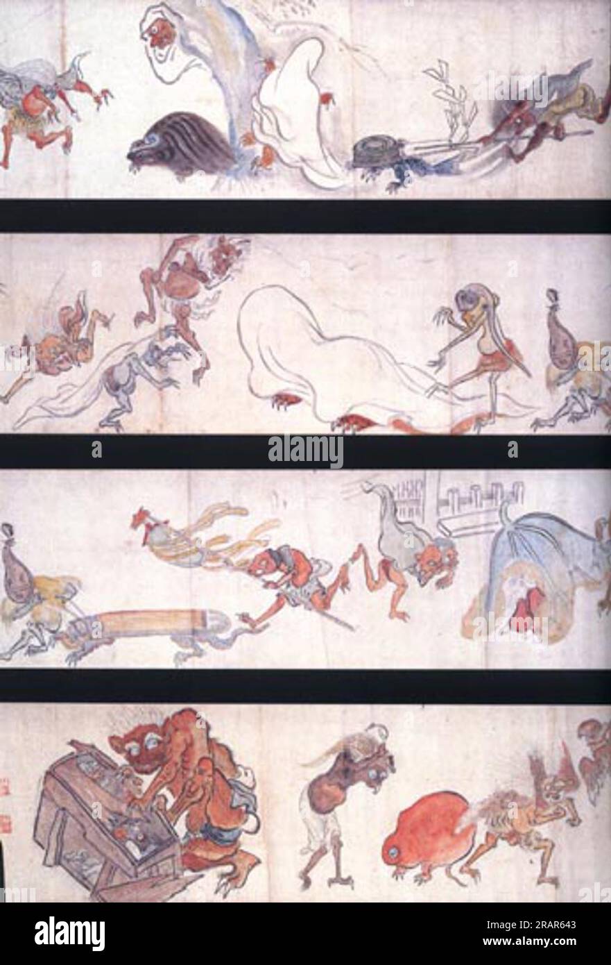 One Hundred Demons by Hakuin Ekaku Stock Photo Alamy