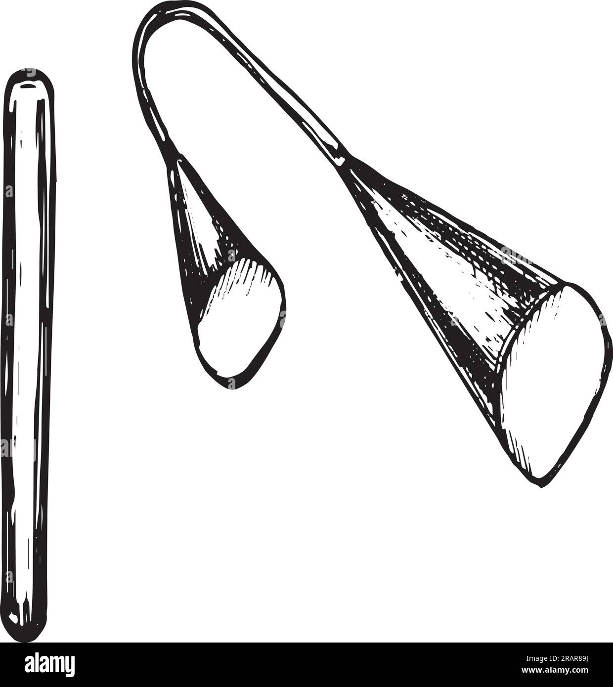 Agogo percussion musical instrument vector illustration isolated. Folk