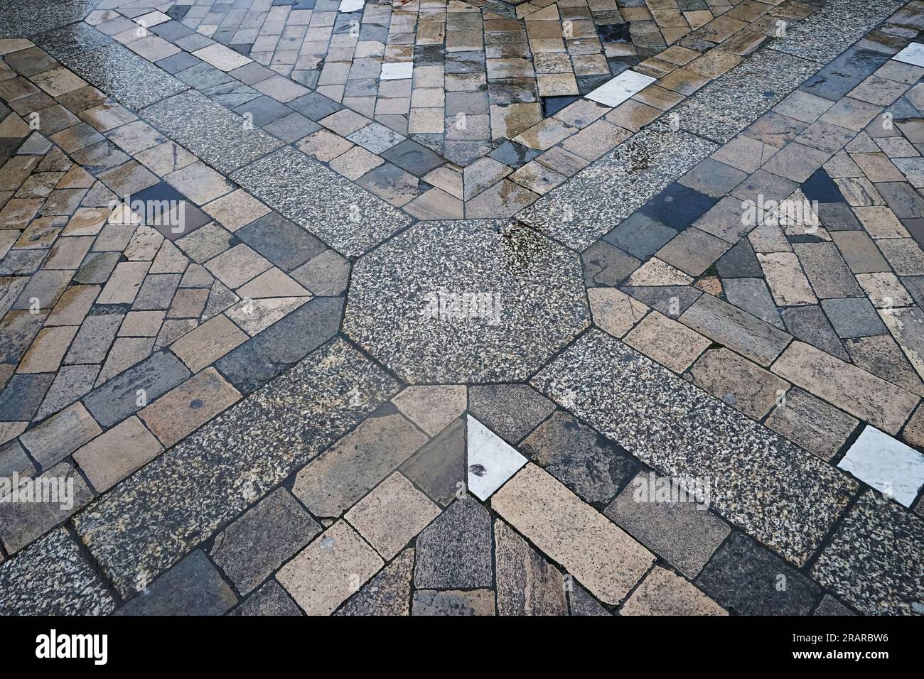 Natural stone tile flooring and texture Stock Photo