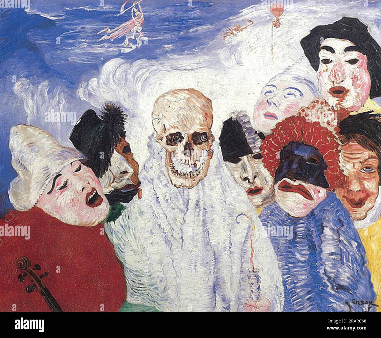 Death and the Masks 1897 by James Ensor Stock Photo Alamy