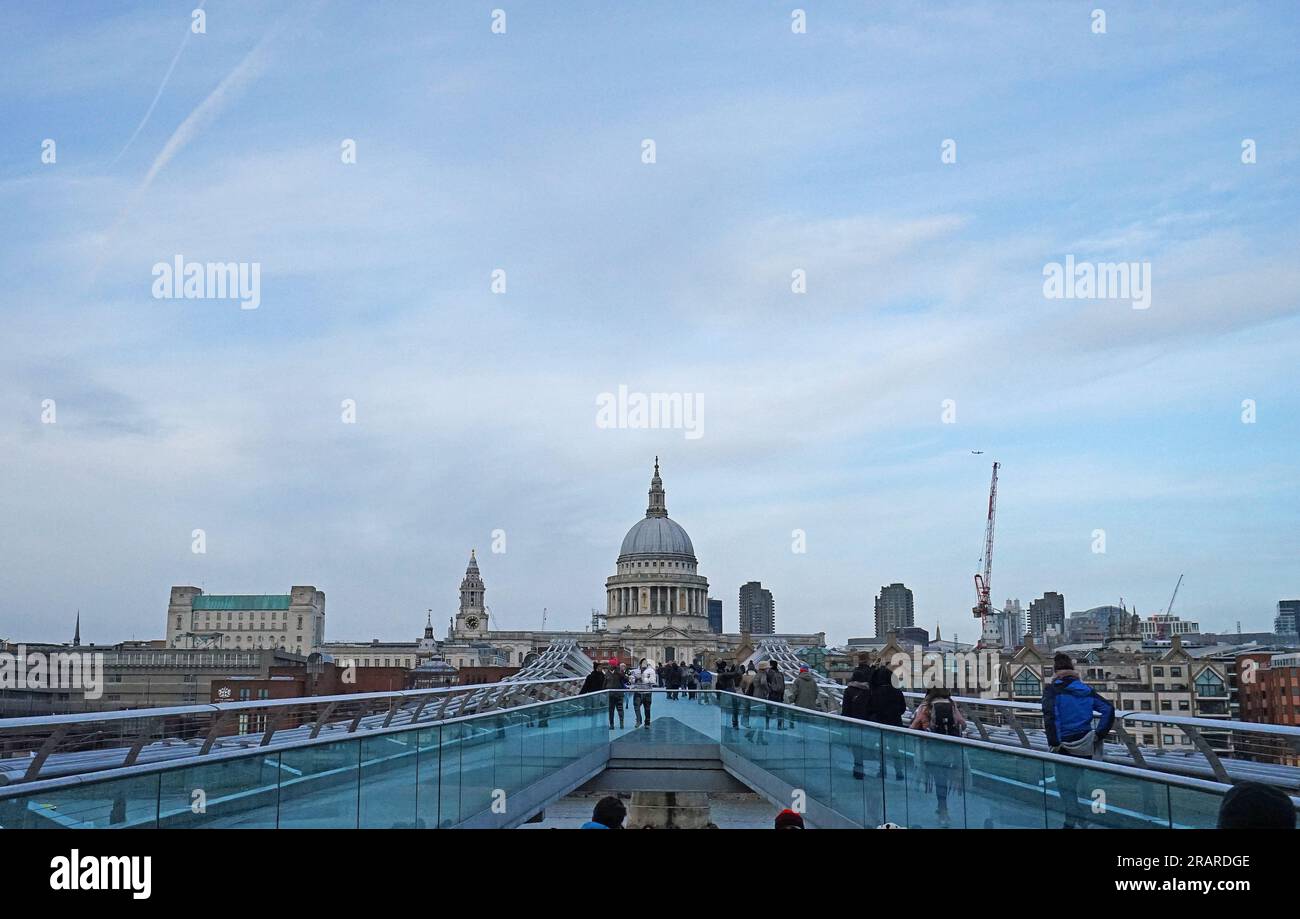 Exterior European architecture and design of 'St.Paul’s Anglican cathedral', the seat of the Bishop and the mother church of the Diocese of England,UK Stock Photo