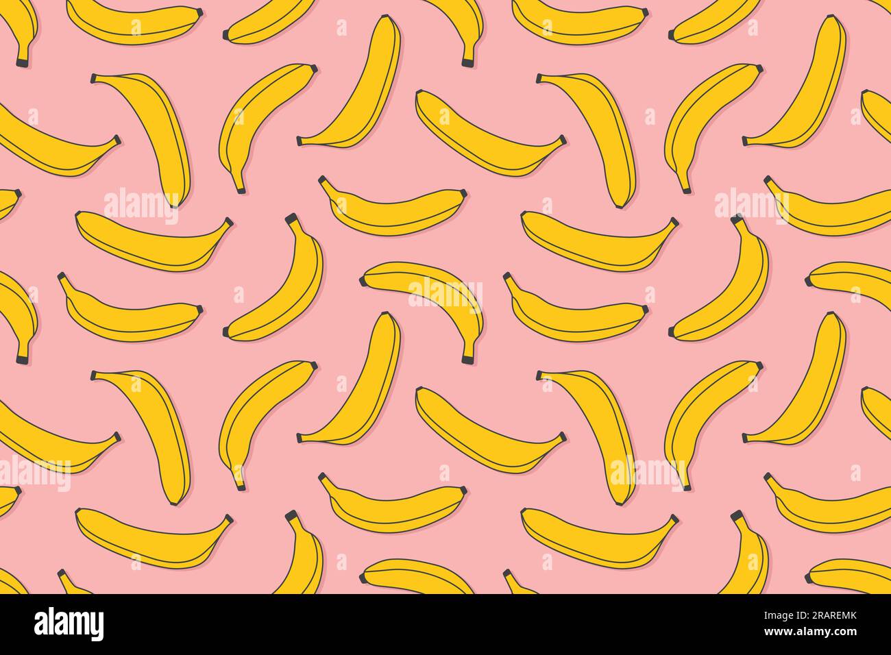 summer seamless pattern with bananas- vector illustration Stock Vector