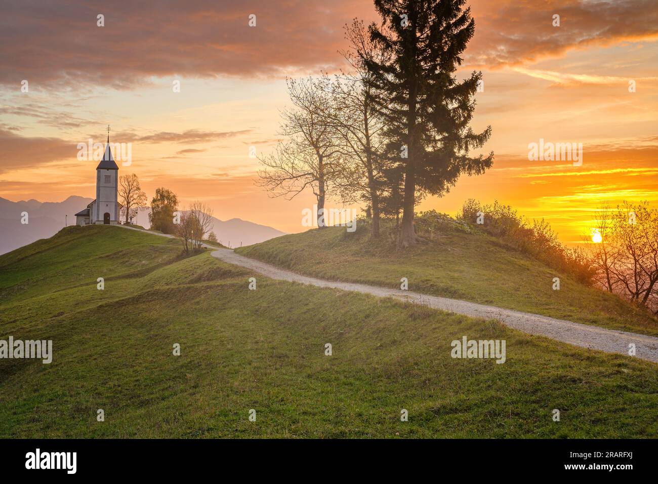 Sunrise Slovenia Stock Photo