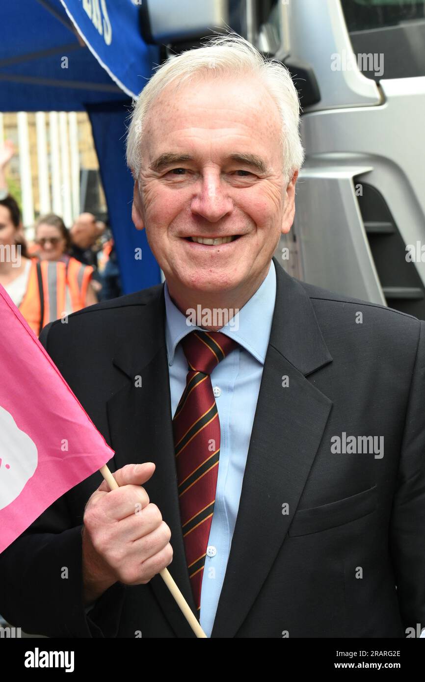 Parliament Square London UK 5th July 2023 Speaker John McDonnell parliament-square-london-uk-5th-july-2023-speaker-john-mcdonnell
