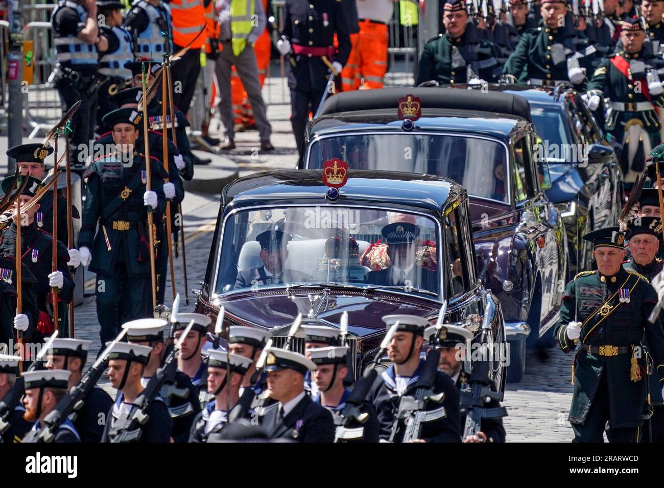 The Crown, which forms part of the Honours of Scotland, travels as part