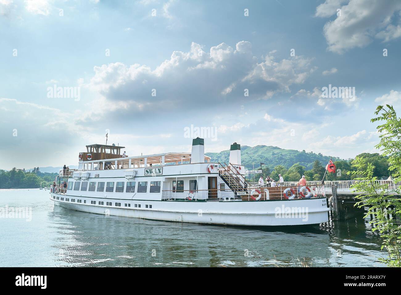 Cruise boat on Lake Windermere, Waterhead, Lake District, Cumbria