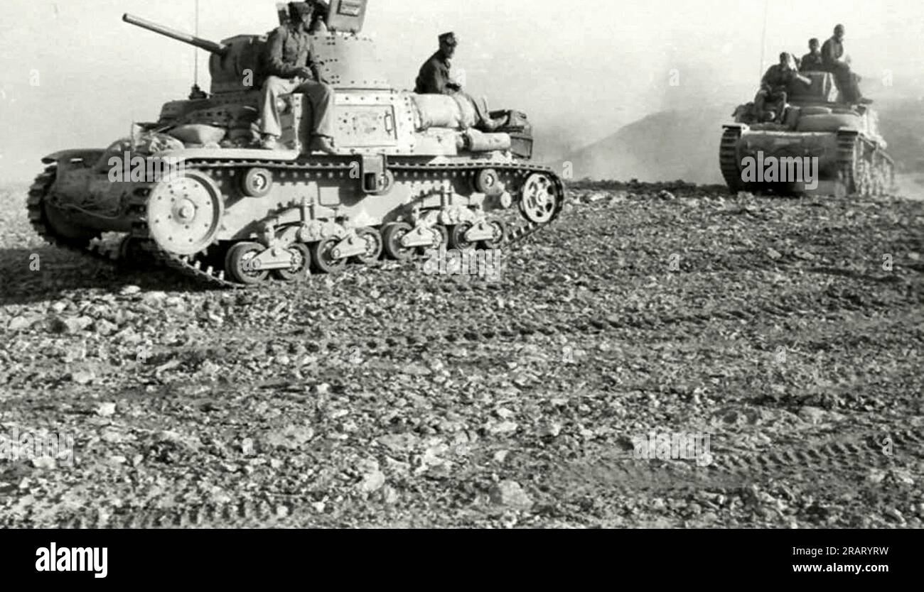 World War II ITALY. Tanks, M13/40, M13/40 III serie. On the Italian