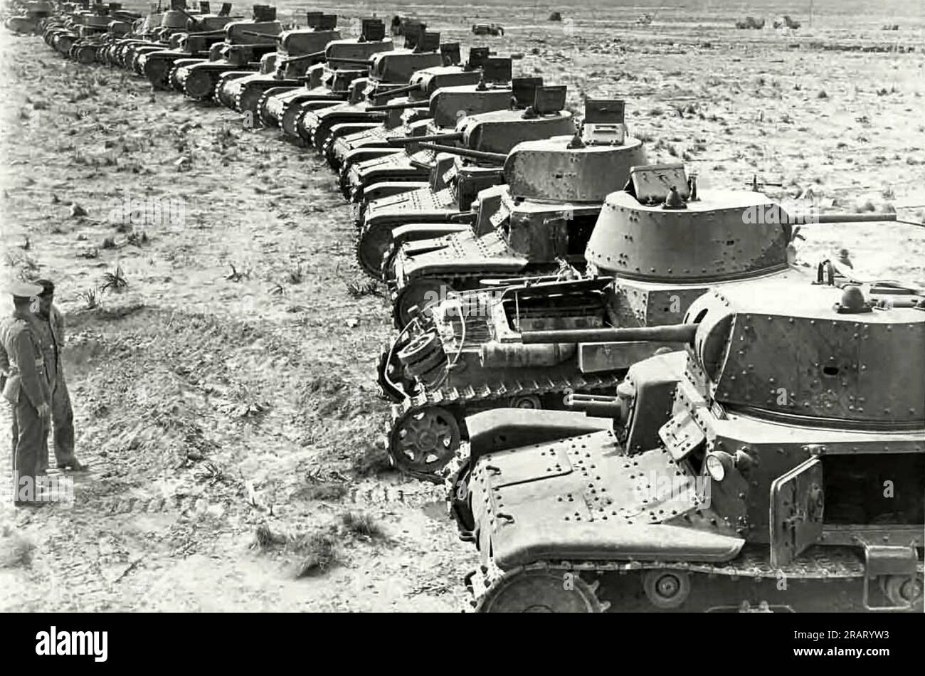 World War II ITALY. Tanks, M13/40, Captured M13/40 tanks. The M13/40