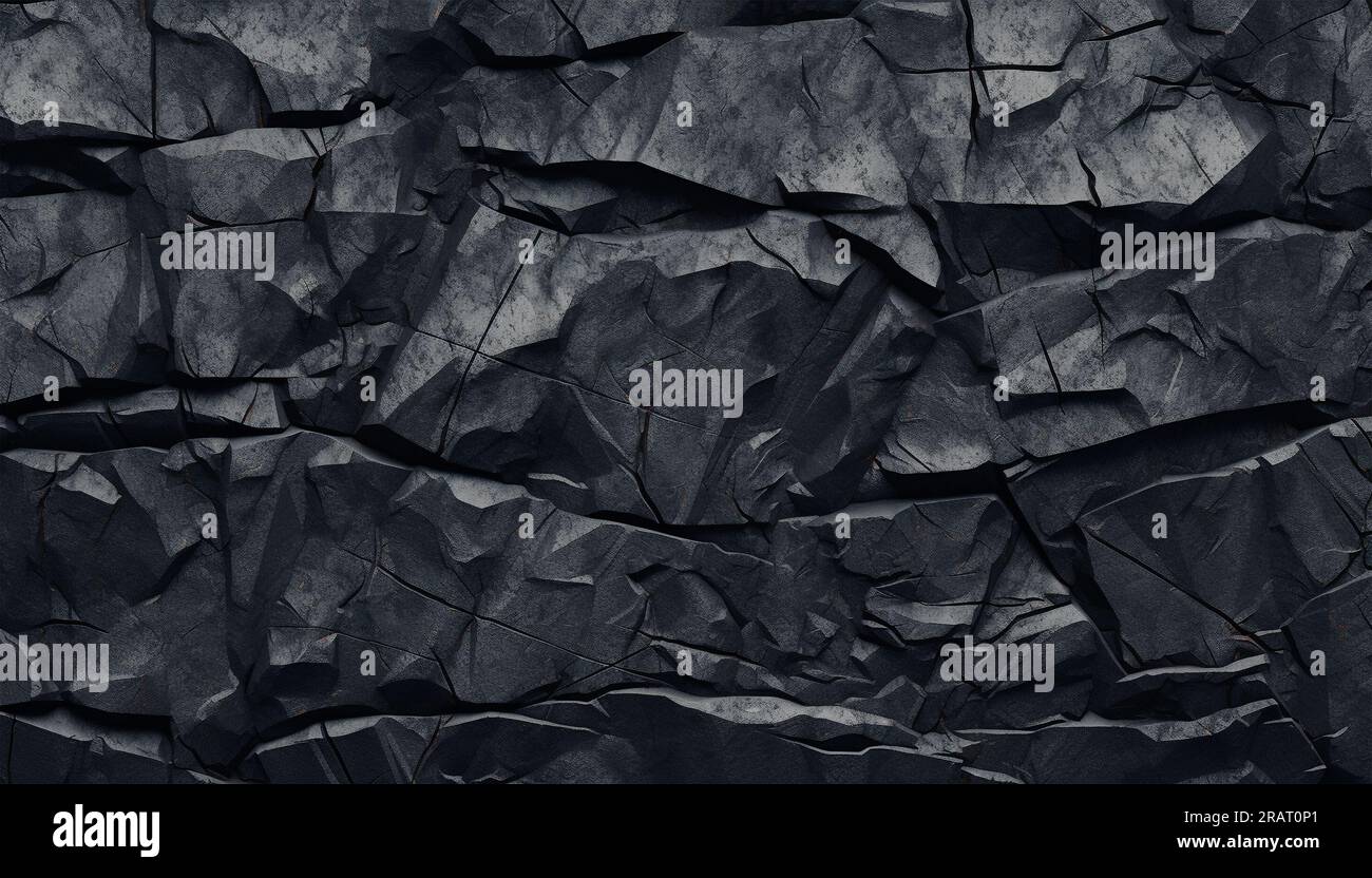 Black or dark gray rough stone wall texture background Stock Photo - Alamy