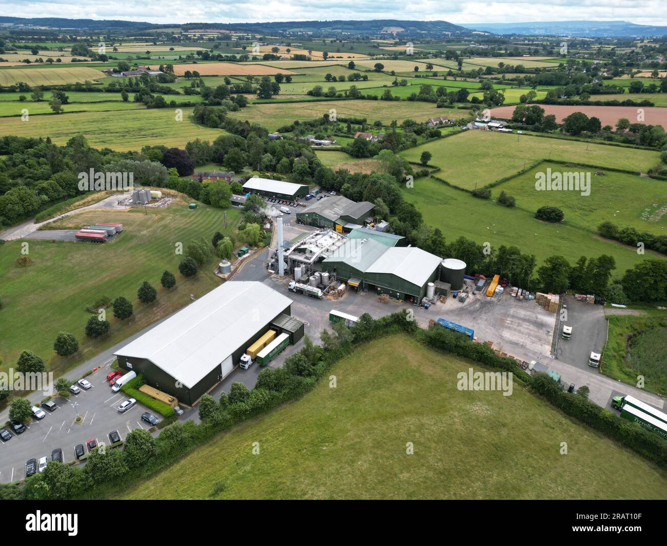 Tyrrells Court Herefordshire the site of the Tyrrells potato crisp production factory near Leominster Herefordshire UK seen in July 2023 Stock Photo