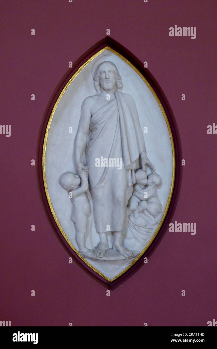 Relief of Christ in the Ucl Flaxman Gallery by John Flaxman Stock Photo ...