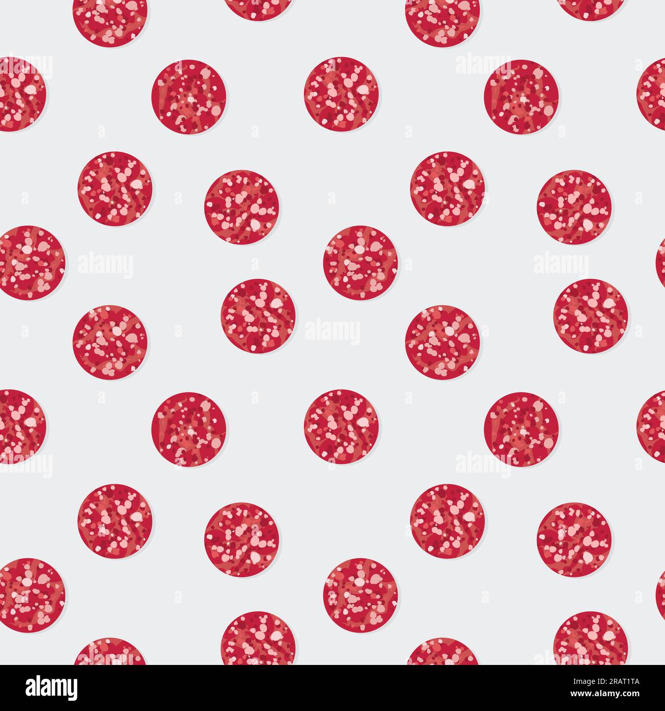 salami slices seamless pattern; restaurant, pizza, kitchen, menu