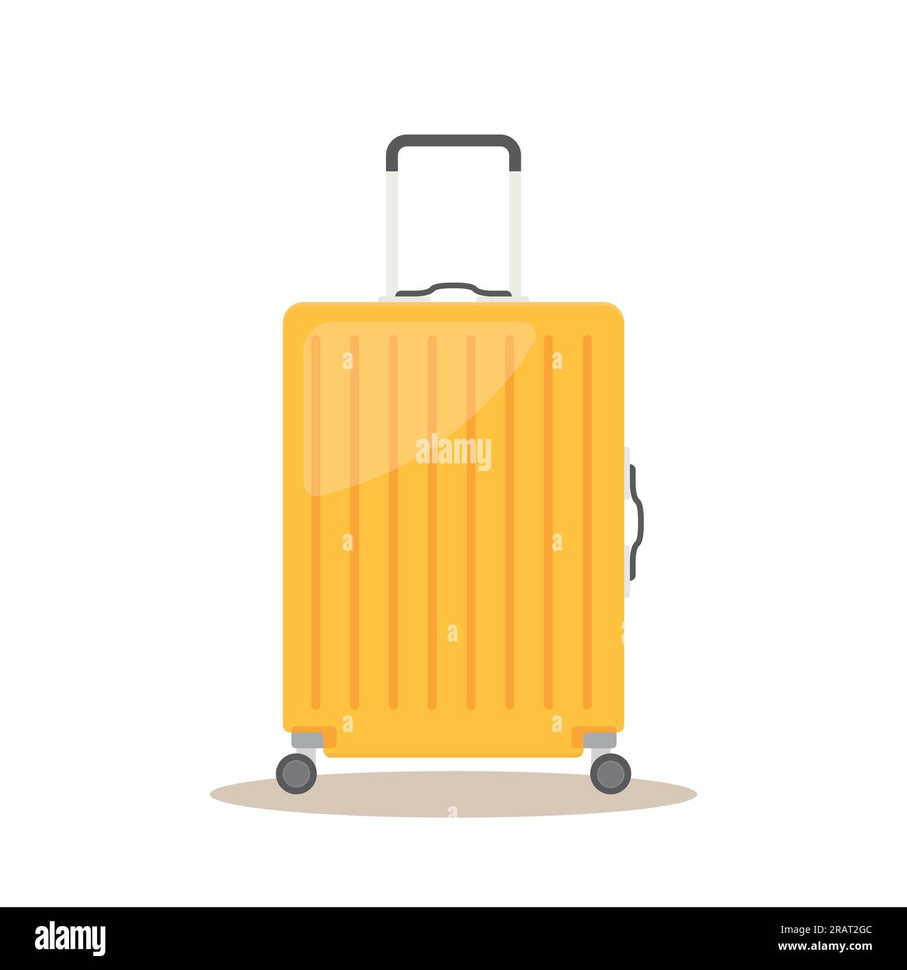yellow travel suitcase icon- vector illustration Stock Vector