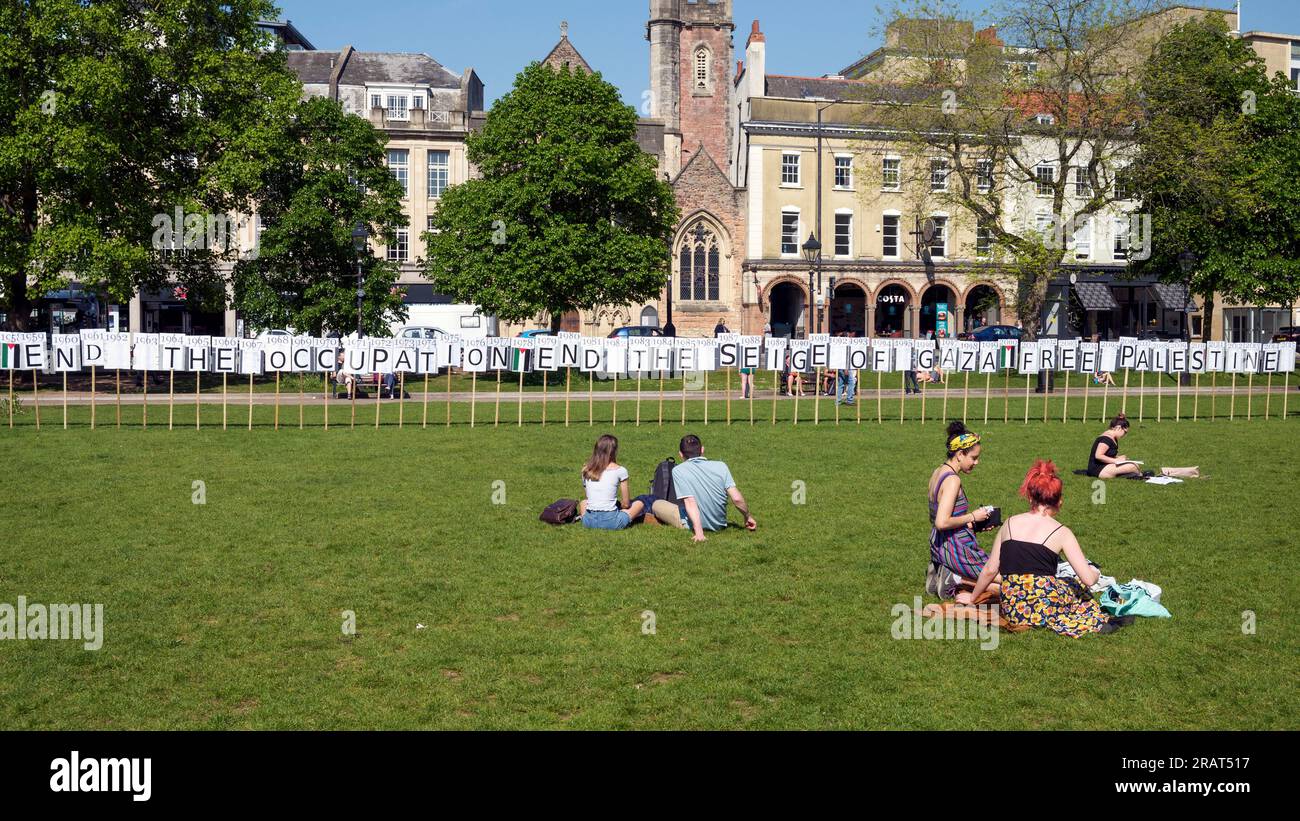 Protest Installations An Art installation made up of seventy placards is pictured outside ...