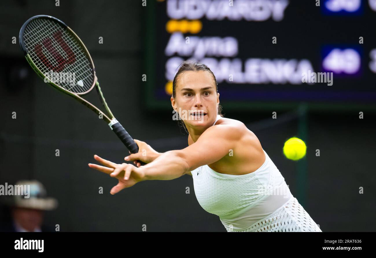 Aryna Sabalenka Of Belarus In Action During The First Round Of The 2023 Aryna Sabalenka Of Belarus In Action During The First Round Of The 2023