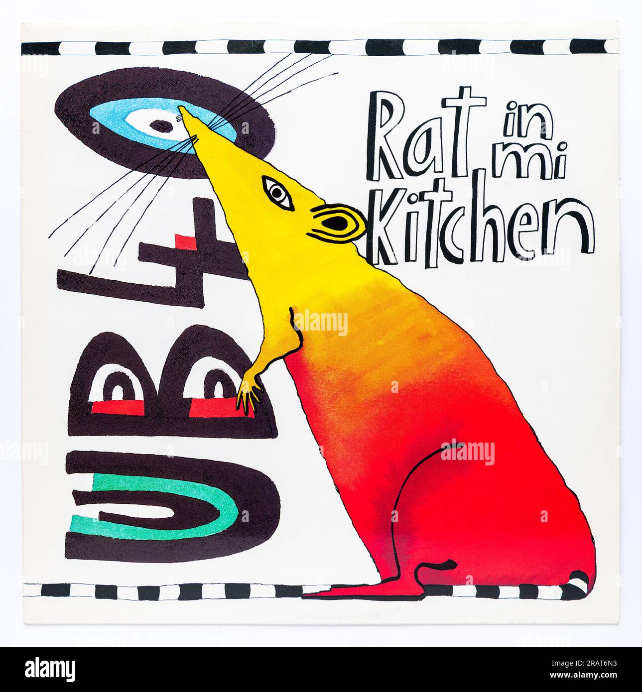 Picture cover of the 12 inch single version of Rat in Mi Kitchen by UB40, which was released in 1986 Stock Photo