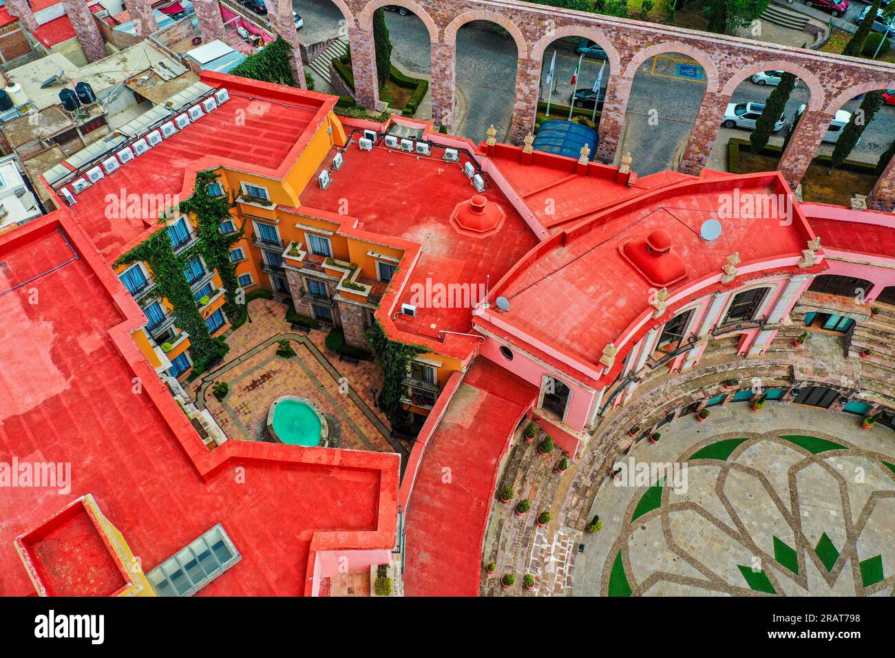 Zacatecas Mexico. Aerial view of the colony zone of the capital city of