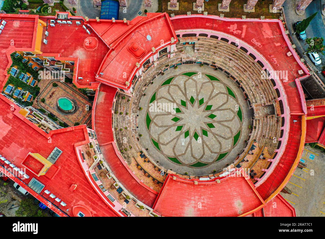 Zacatecas Mexico. Aerial view of the colony zone of the capital city of