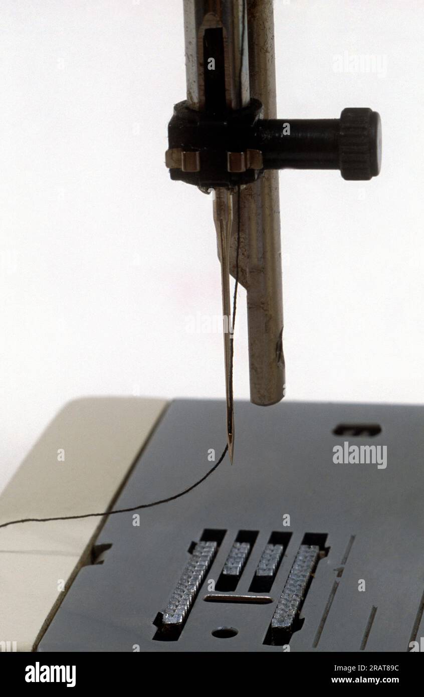 Sewing Machine and Needle with Thread Stock Photo - Alamy