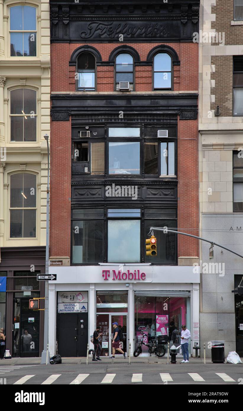 New York, NY June 24 2023 19th century Treffurth building on