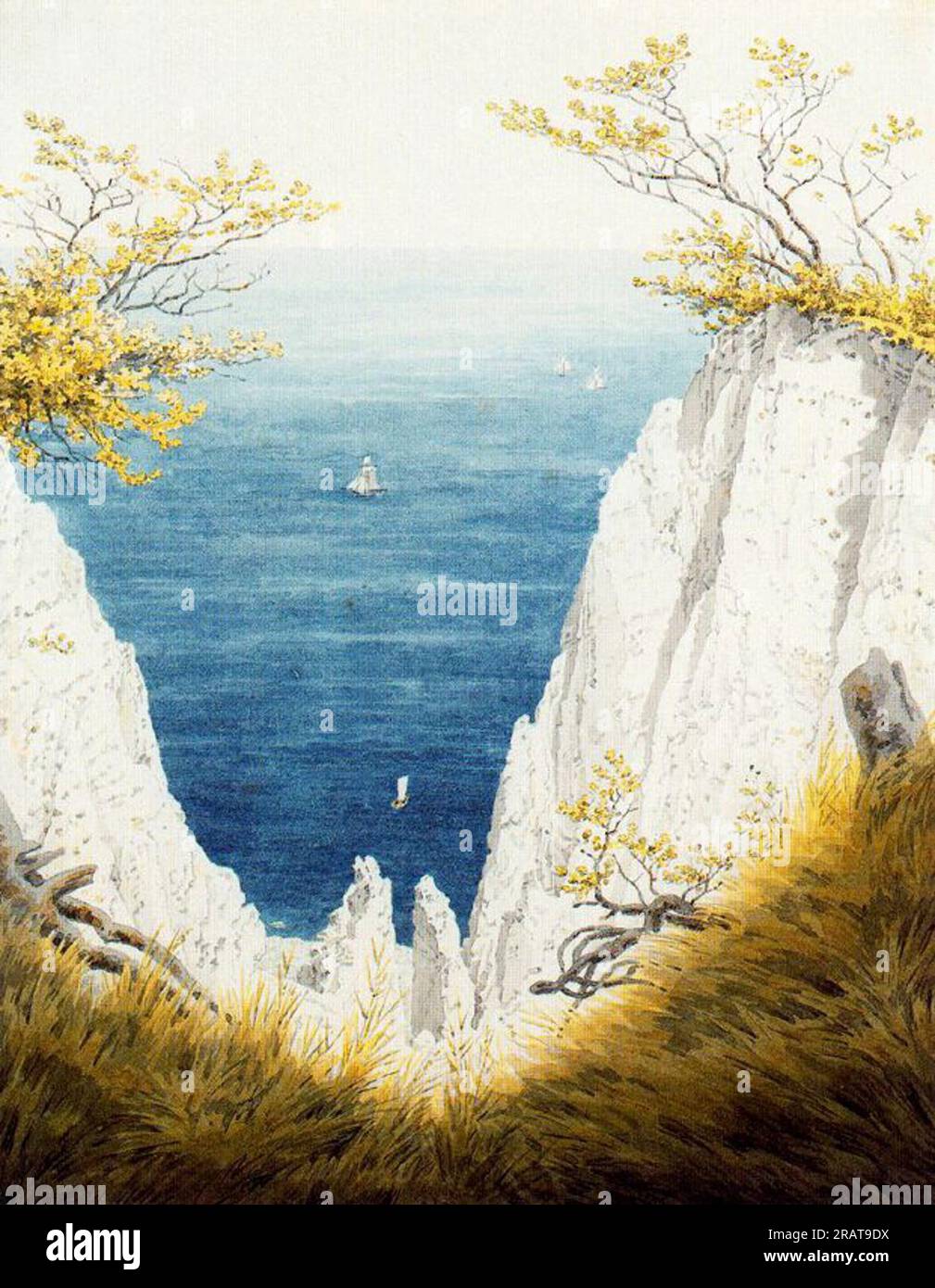 Chalk Cliffs at Rügen 1826 by Caspar David Friedrich Stock Photo Alamy