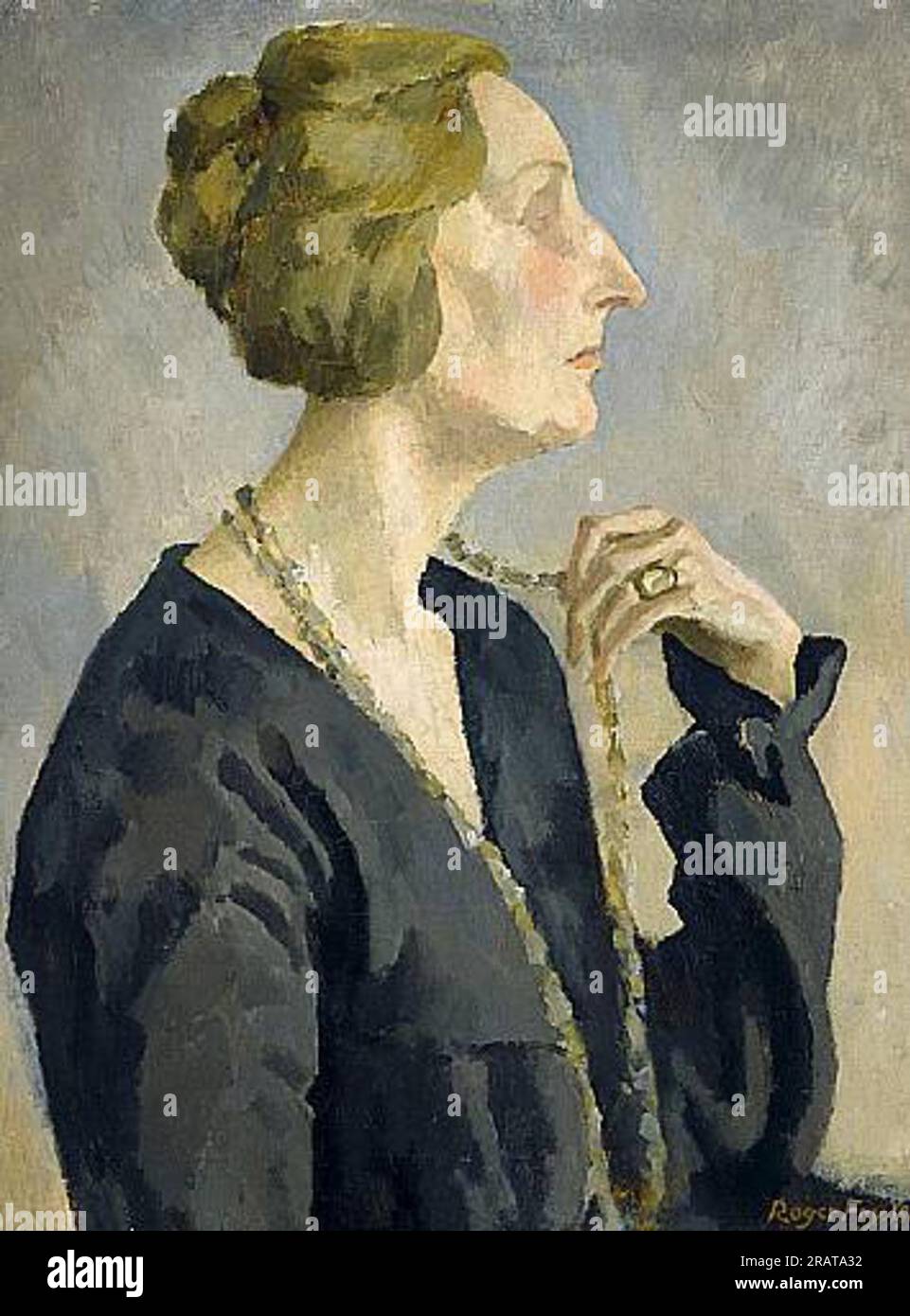 Portrait of Edith Sitwell 1918 by Roger Fry Stock Photo