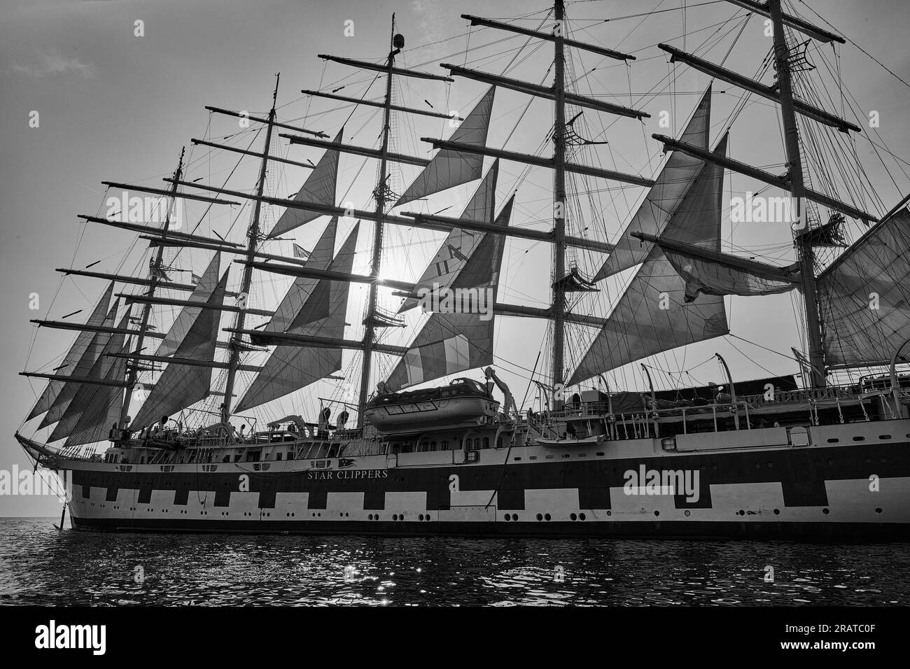 The Royal Clipper Tall-Ship under sail Stock Photo