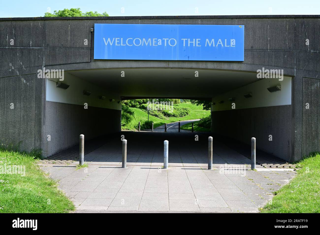 Pathway and underpass leading to The Mall shopping centre at Cribbs