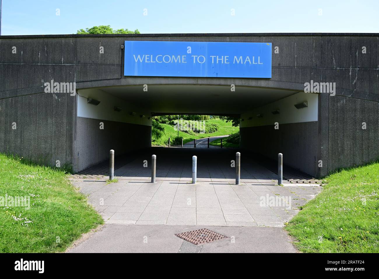 Pathway and underpass leading to The Mall shopping centre at Cribbs