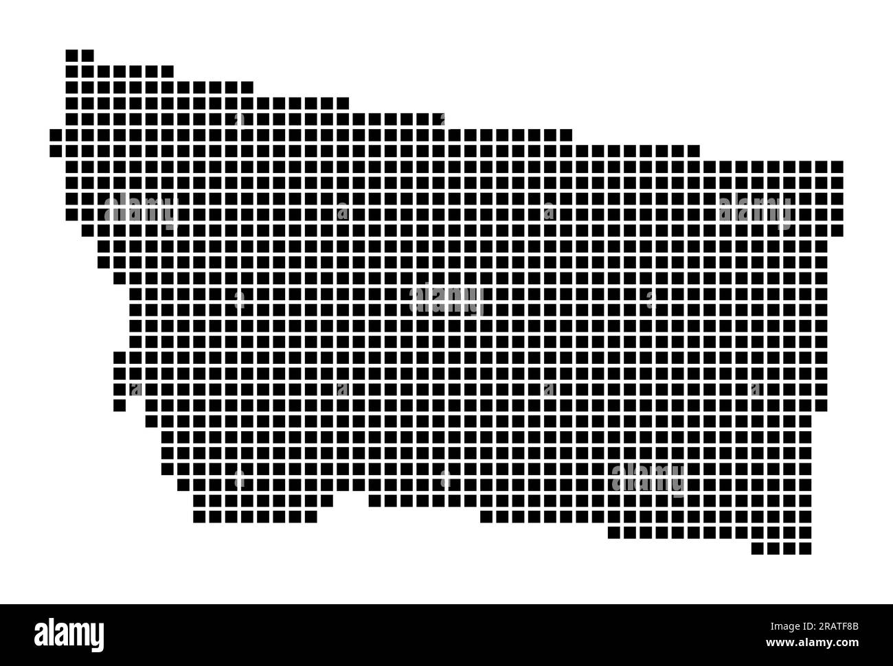 Montana map. Map of Montana in dotted style. Borders of the us state