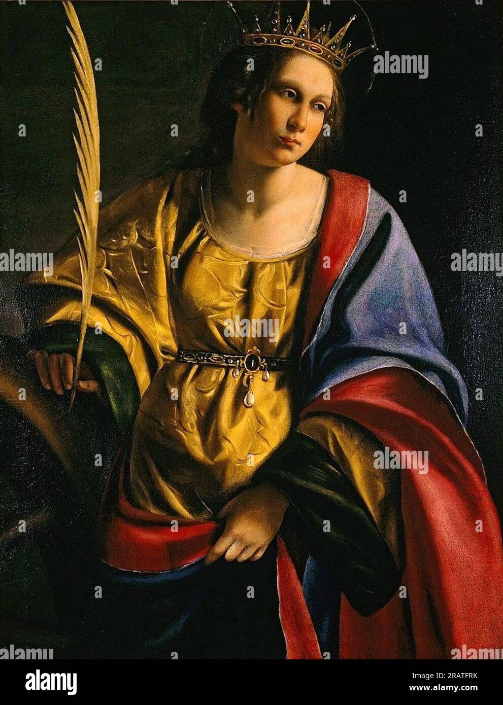 Saint Catherine Of Alexandria 1620 By Artemisia Gentileschi Stock Photo saint-catherine-of-alexandria-1620-by-artemisia-gentileschi-stock-photo