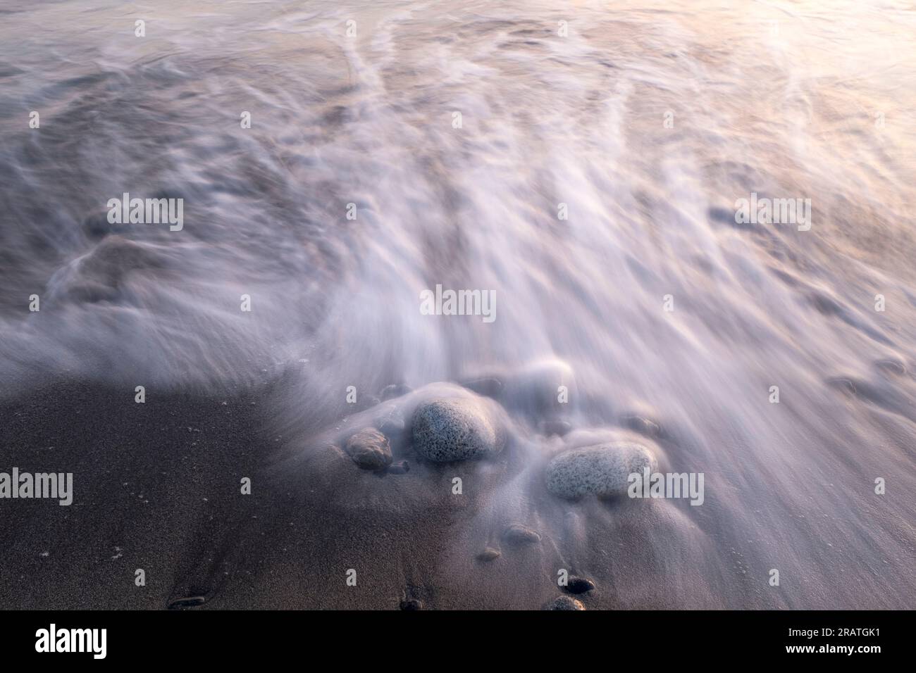 WA24520-00....WASHINGTON - Incoming tide at West Beach in Deception Pass State Park. Stock Photo