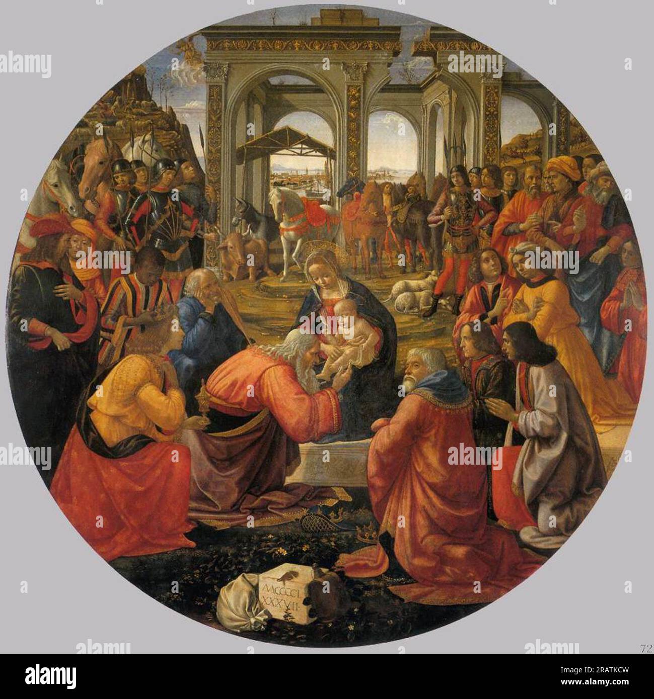 The Adoration of the Magi 1487 by Domenico Ghirlandaio Stock Photo - Alamy