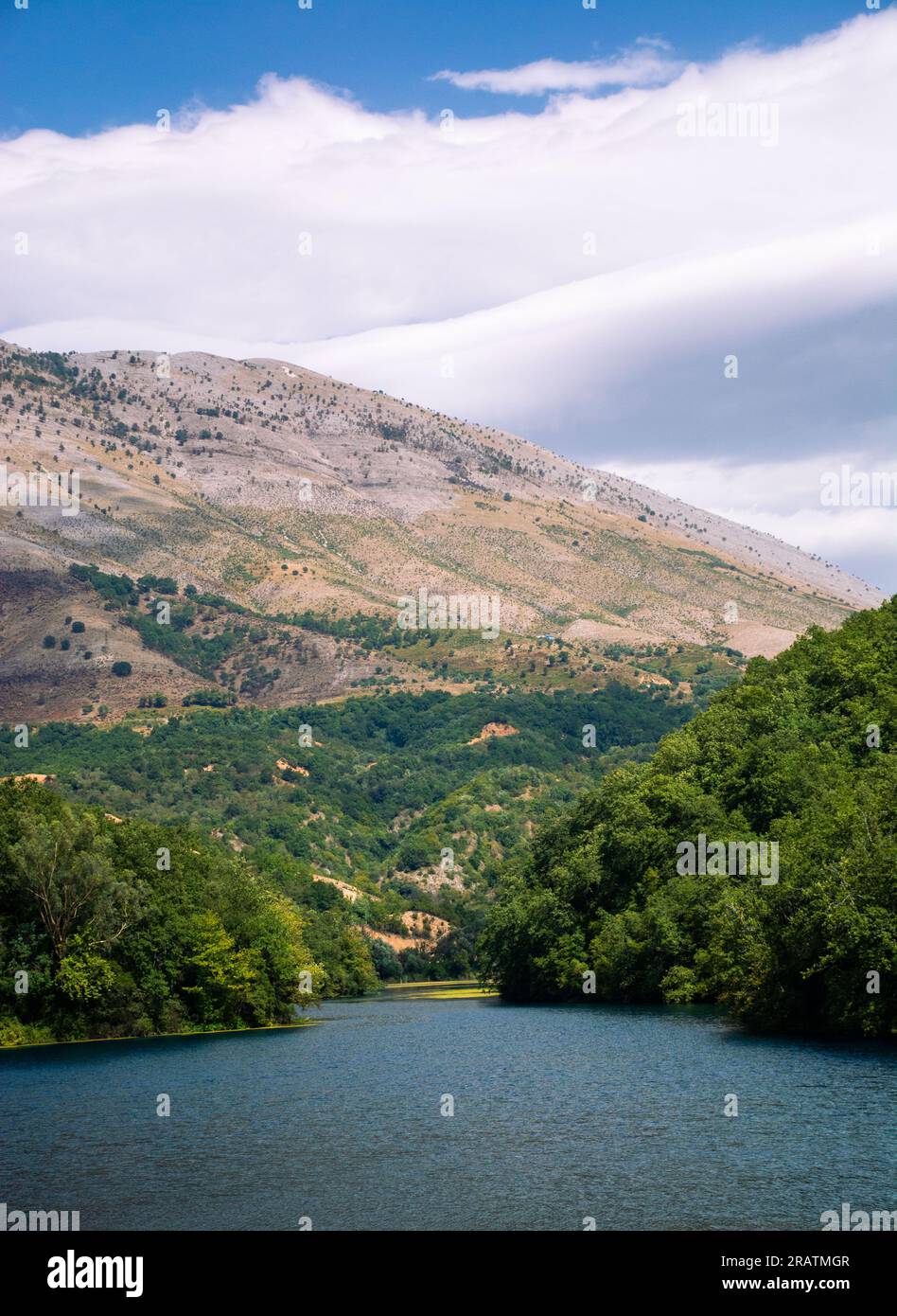 Water route to the Vlora mountain Stock Photo