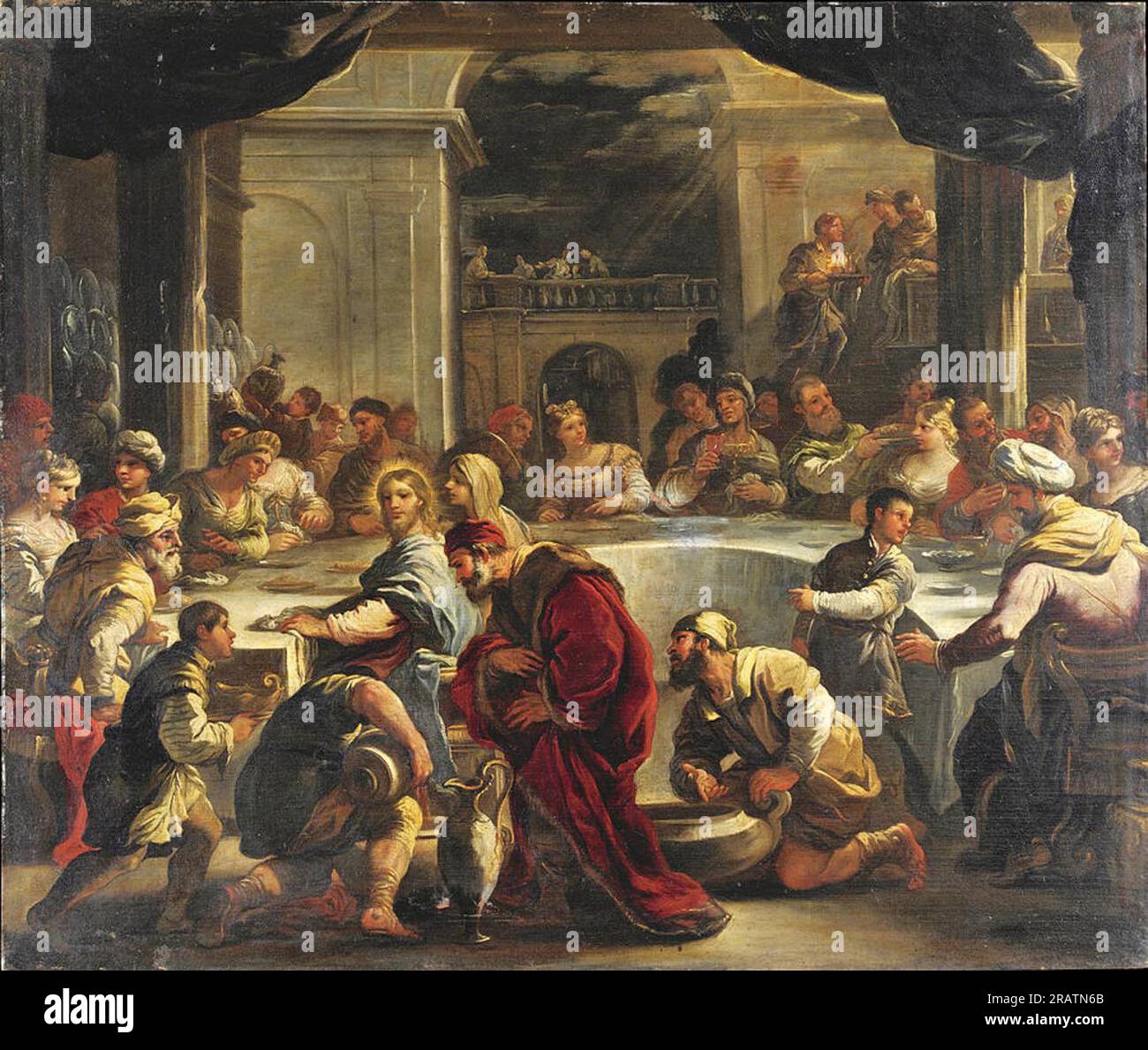 The Marriage at Cana by Luca Giordano Stock Photo Alamy