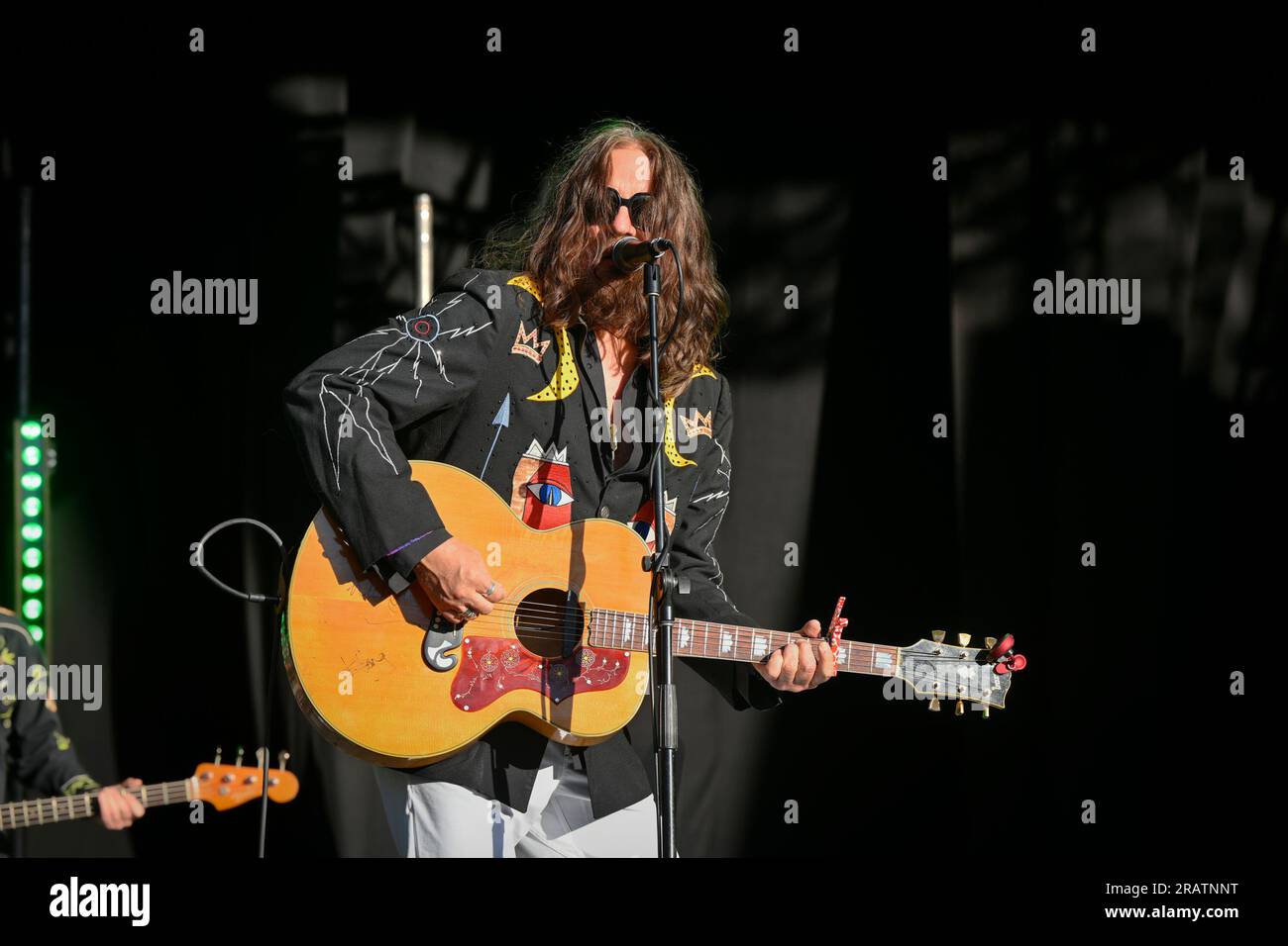 Musician, singer songwriter, guitarist, Tom Wilson, in concert. Stock Photo