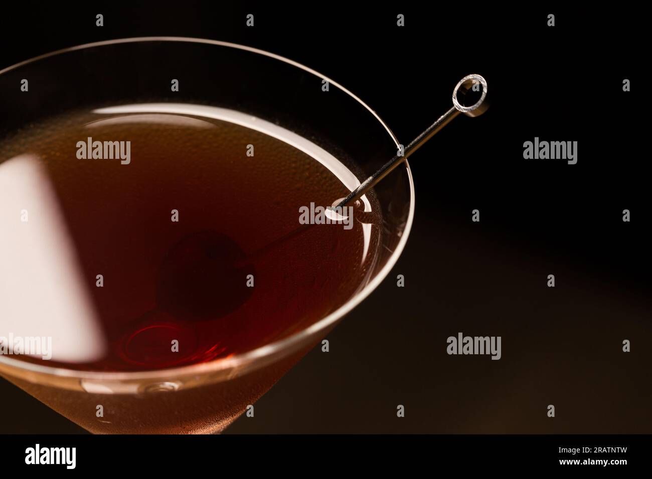 Manhattan Cocktail alcoholic bourbon whiskey, rye whiskey, sweet