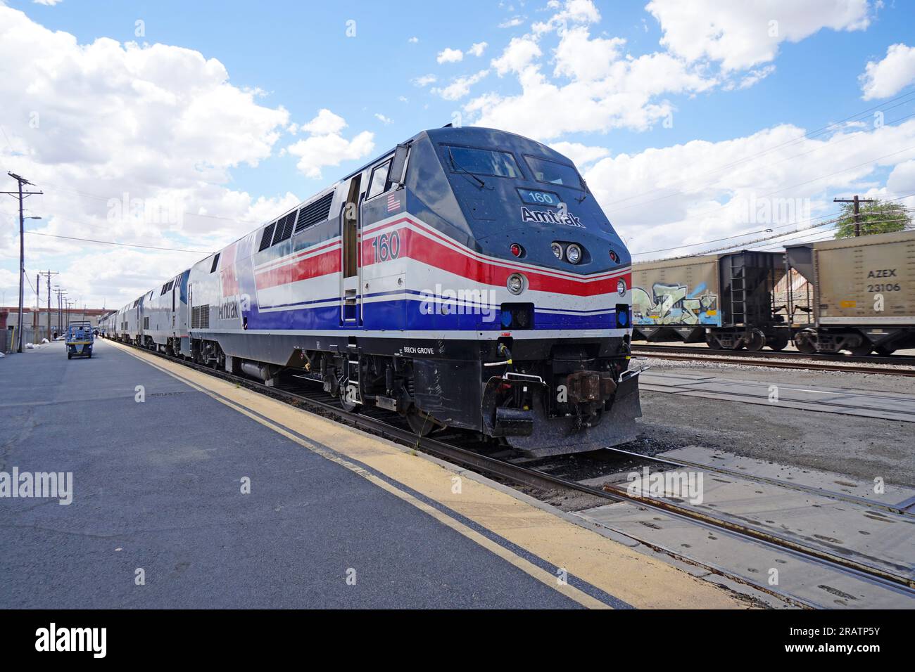 AMTRAK passenger train at the station in El Paso, TX Stock Photo Alamy
