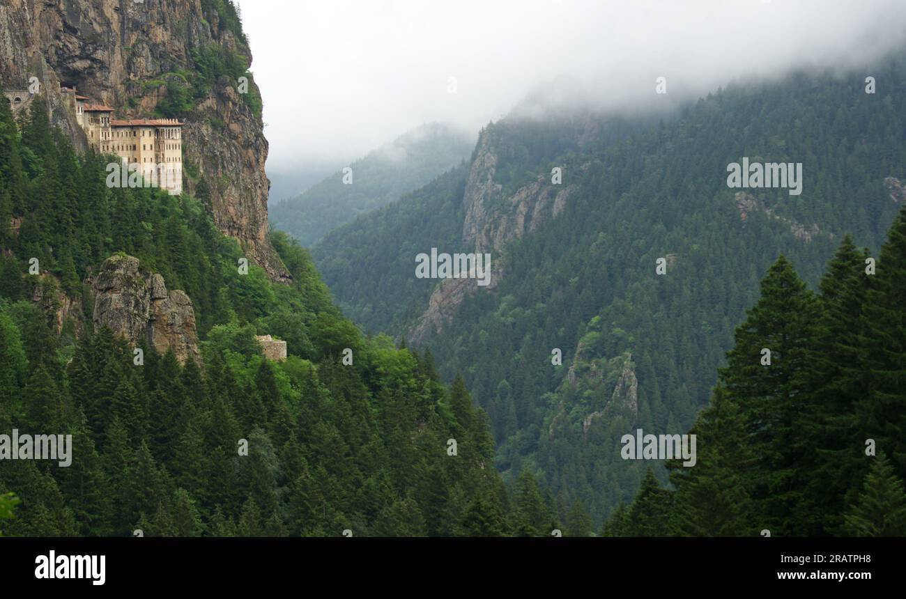 Located in Trabzon, Turkey, the Sumela Monastery was built in 386 Stock ...