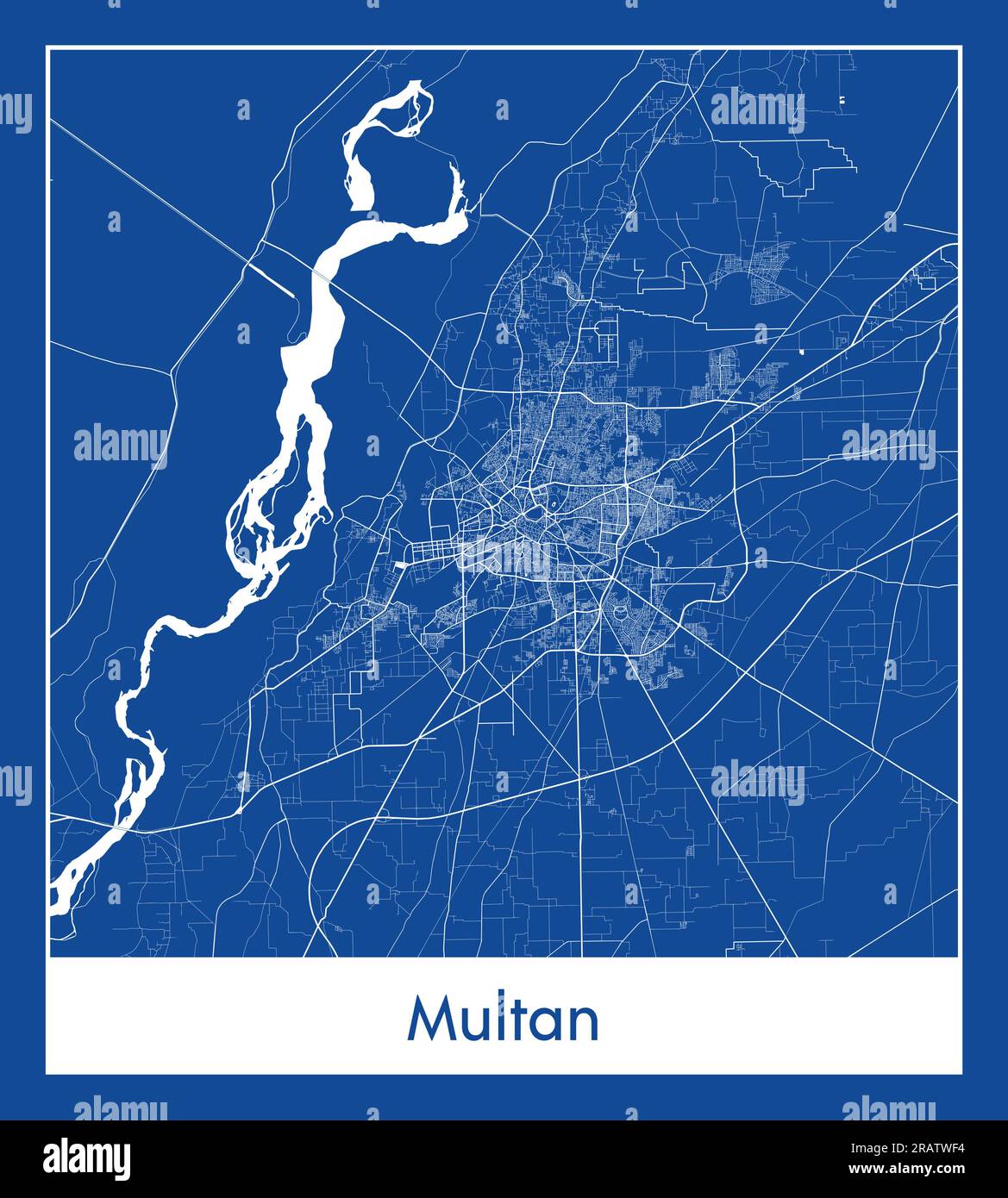 Multan map stock vector images alamy