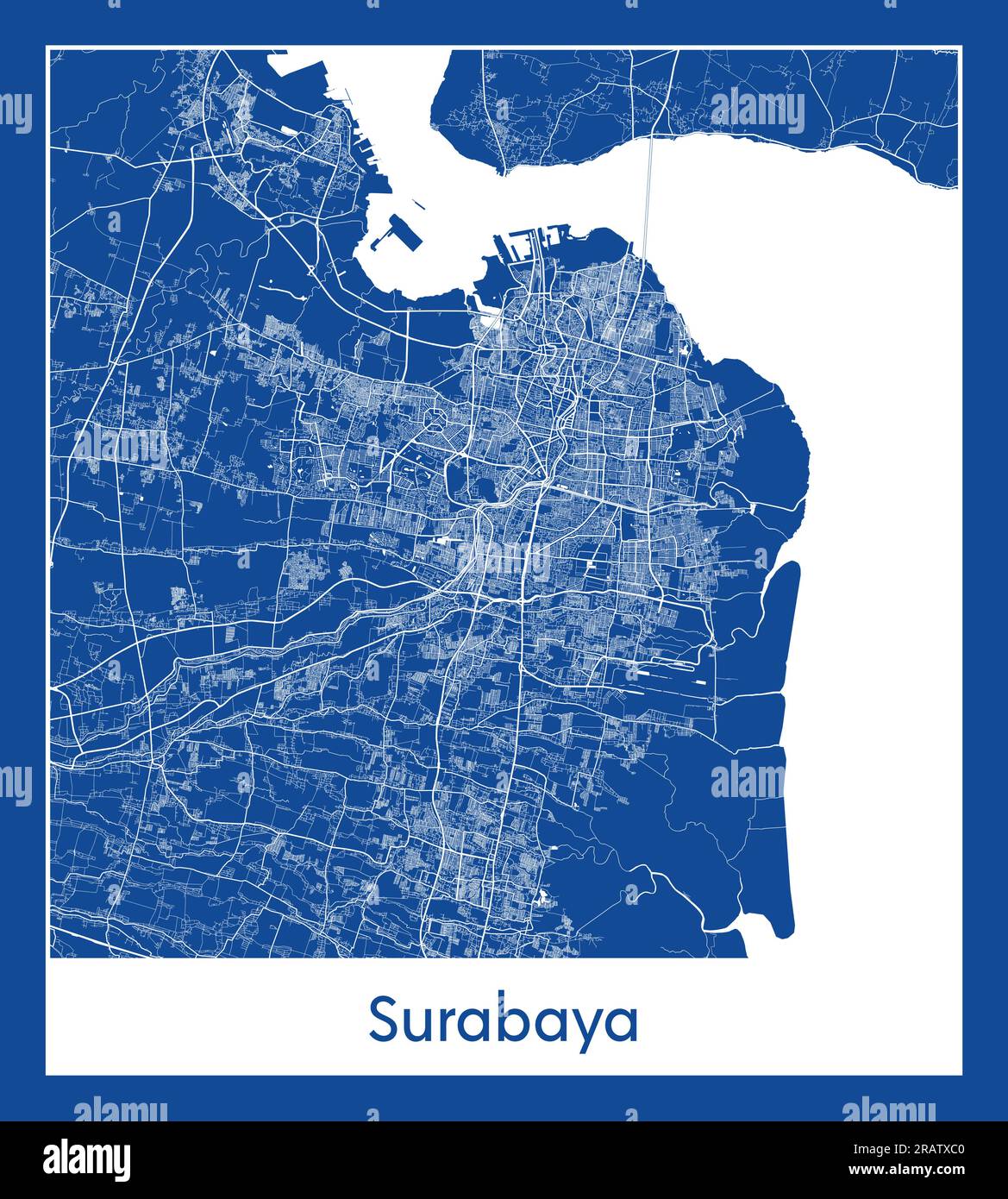 Surabaya map hi-res stock photography and images - Alamy