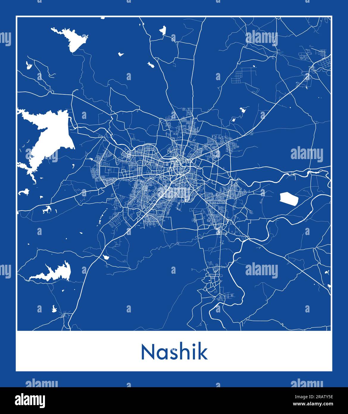 Nashik India Asia City map blue print vector illustration Stock Vector Image & Art Alamy