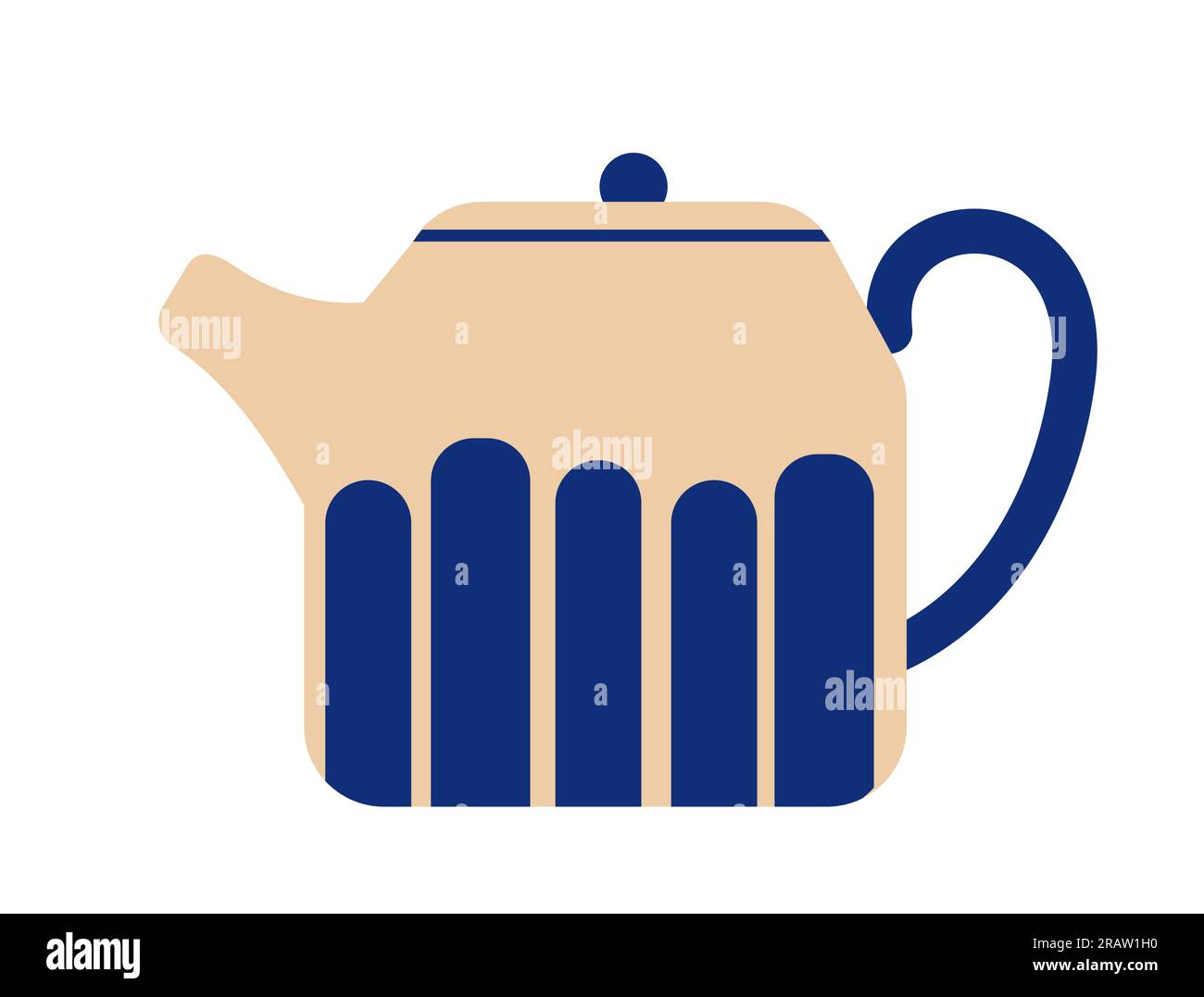 Handmade pottery with blue patterns Stock Vector Image Art Alamy