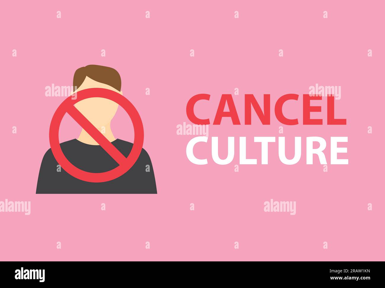 cancel culture concept, social media criticism and censorship vector