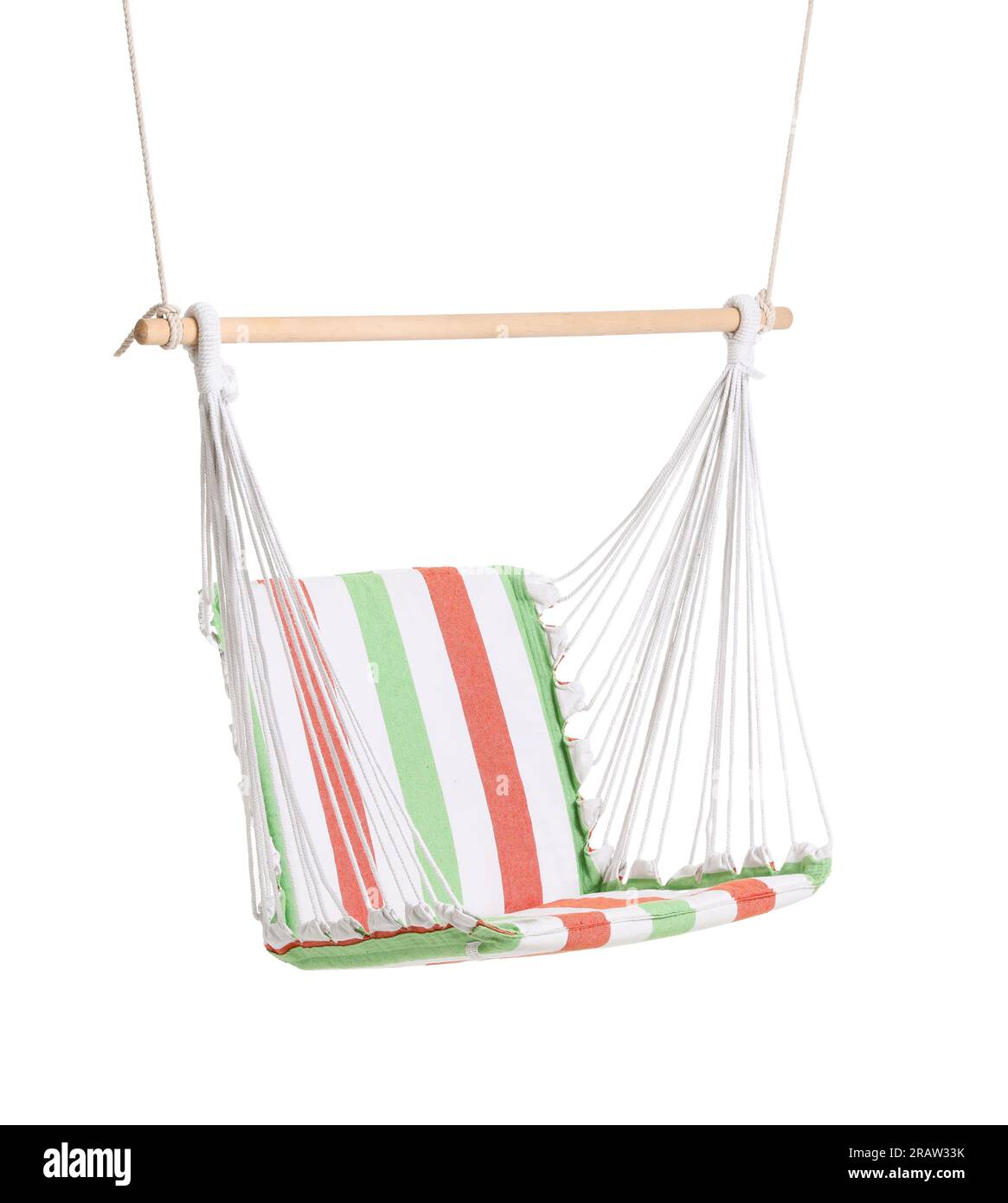 Cozy striped hammock isolated on white background Stock Photo - Alamy